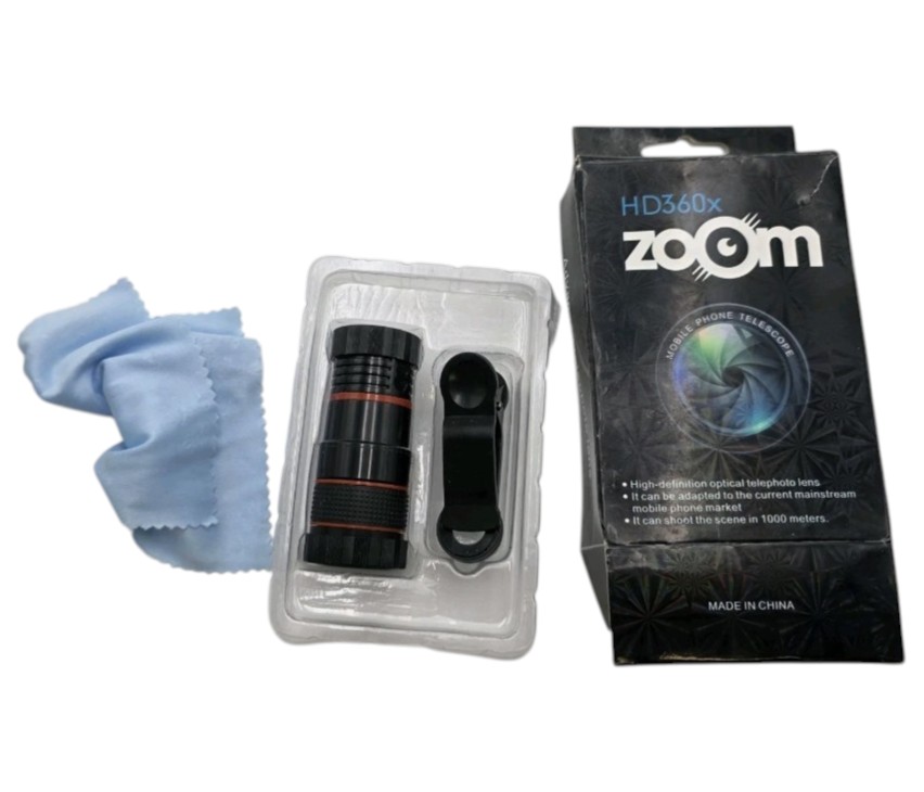 HD360X Zoom 8X Mobile Phone Telephoto Lens Clip Kit w Box