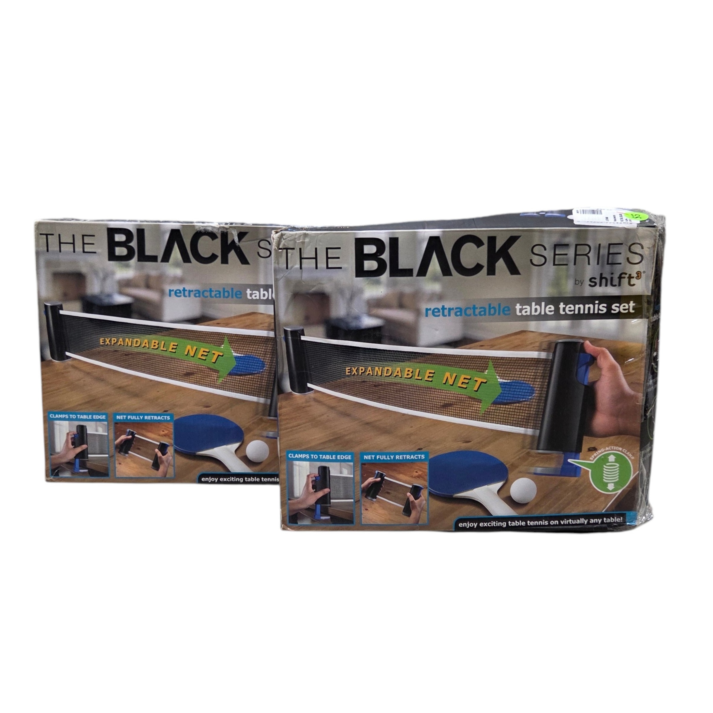 2 The Black Series Shift3 Retractable Table Tennis Sets - Open Box