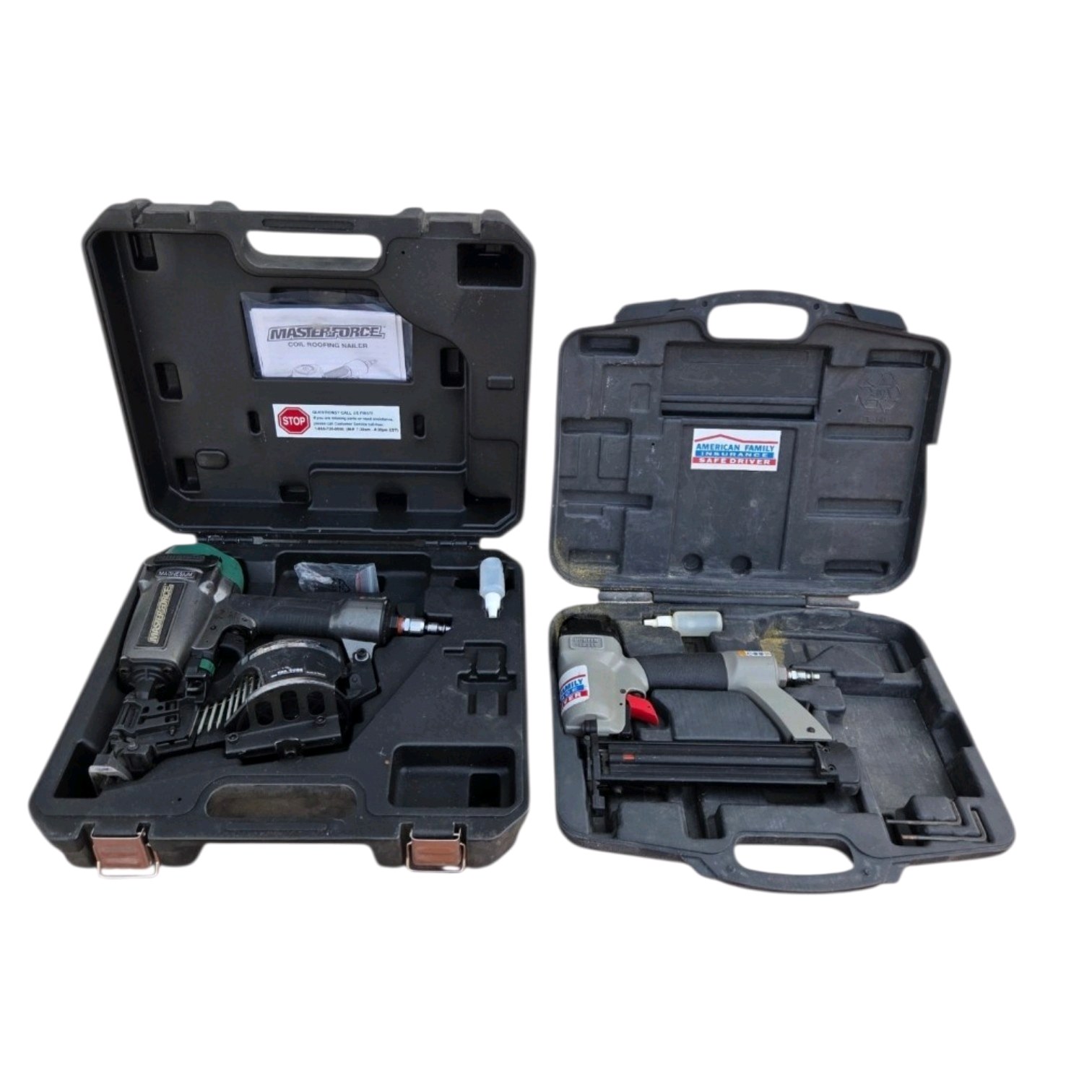 Masterforce Coil Roofing Nailer and Porter-Cable Pneumatic Finish Nailer Set