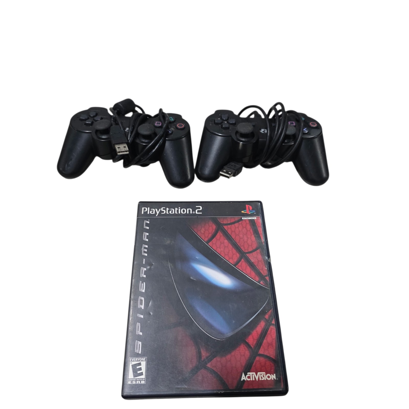 PlayStation 2 Controller Lot with Spider-Man Game