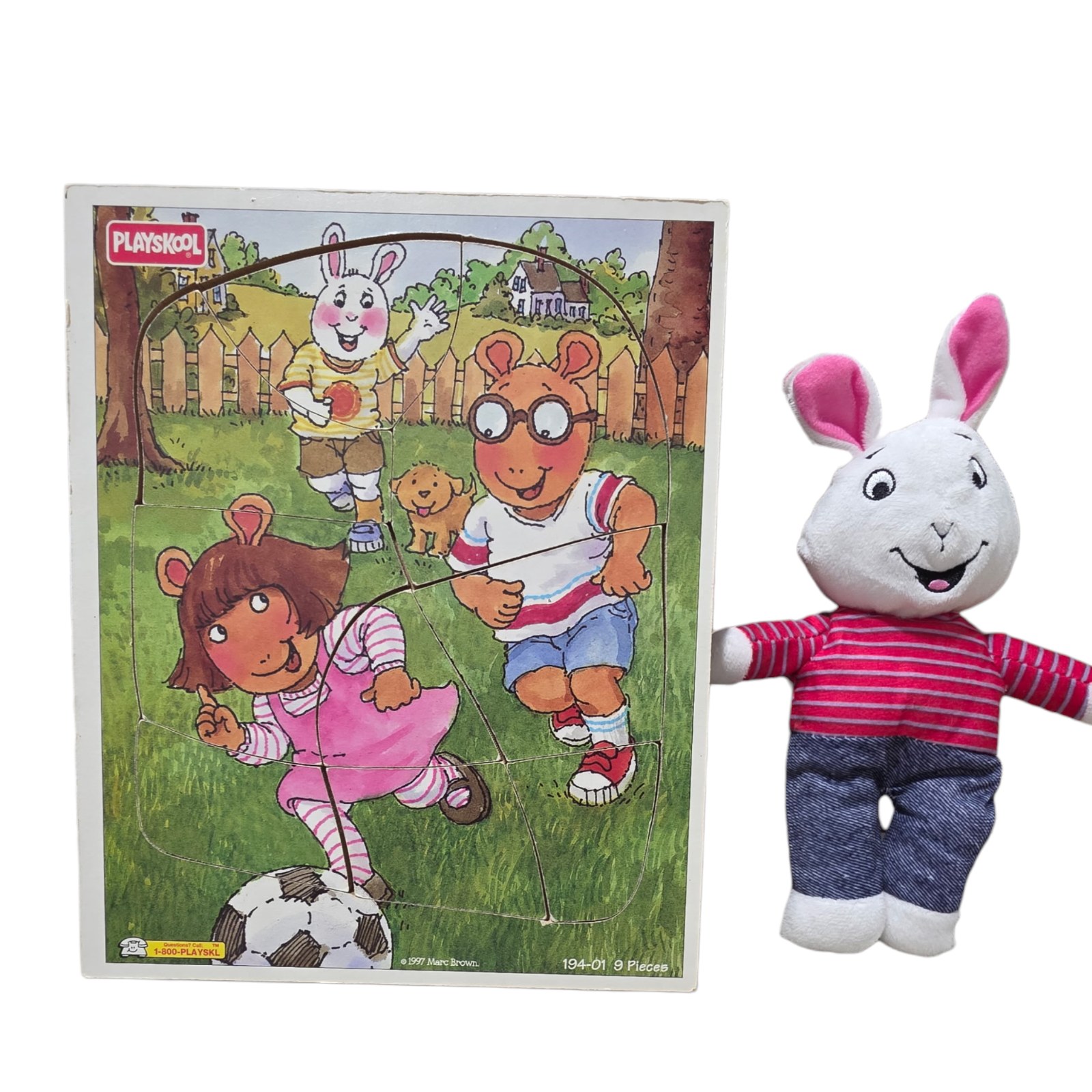 Arthurs Bunny Friend Plush Toy Lot & Kids Puzzle