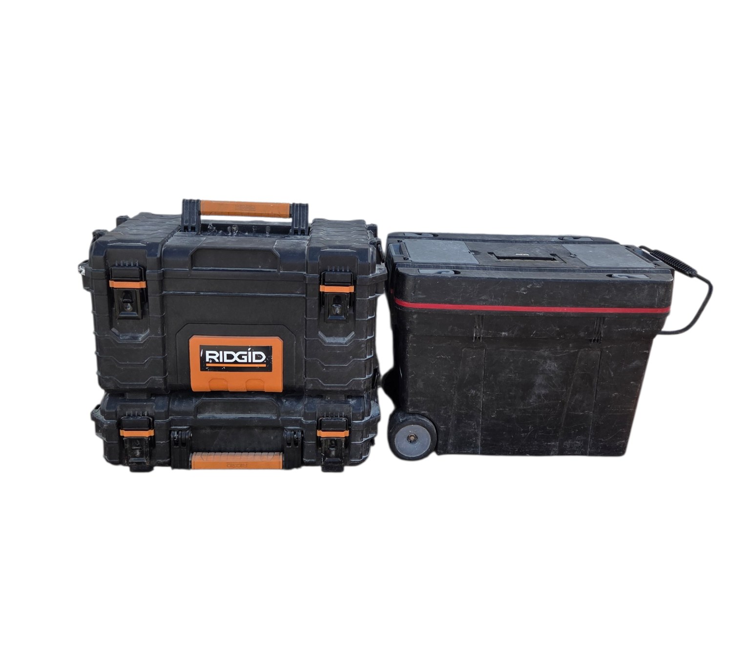 RIDGID Tool Box & Rolling Tool Storage Box Lot