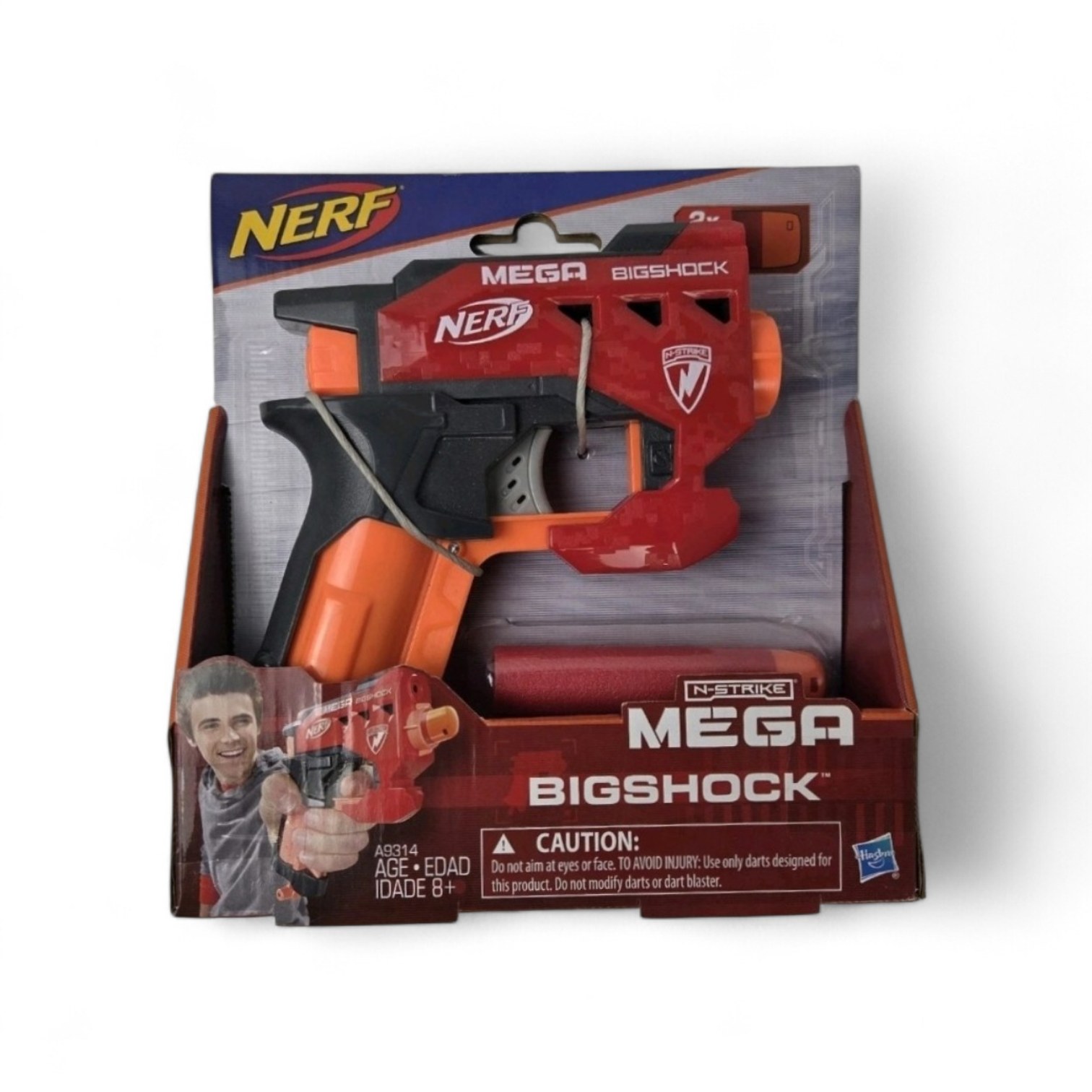 Nerf N-Strike Mega Bigshock Toy Gun Sealed New in Box Ages 8 w 2 Mega Darts