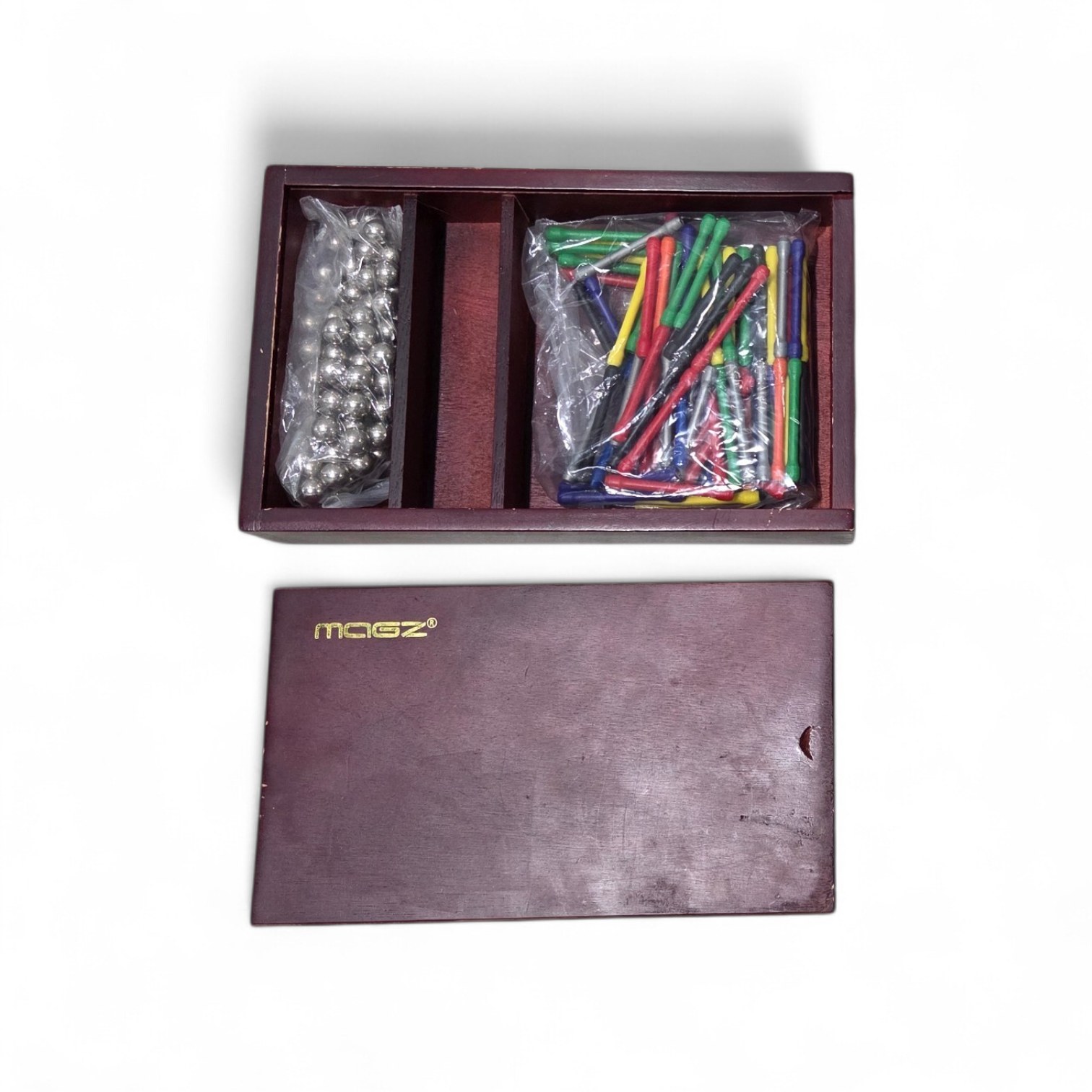 MAGZ Magnetic Building Set with Wood Storage Box