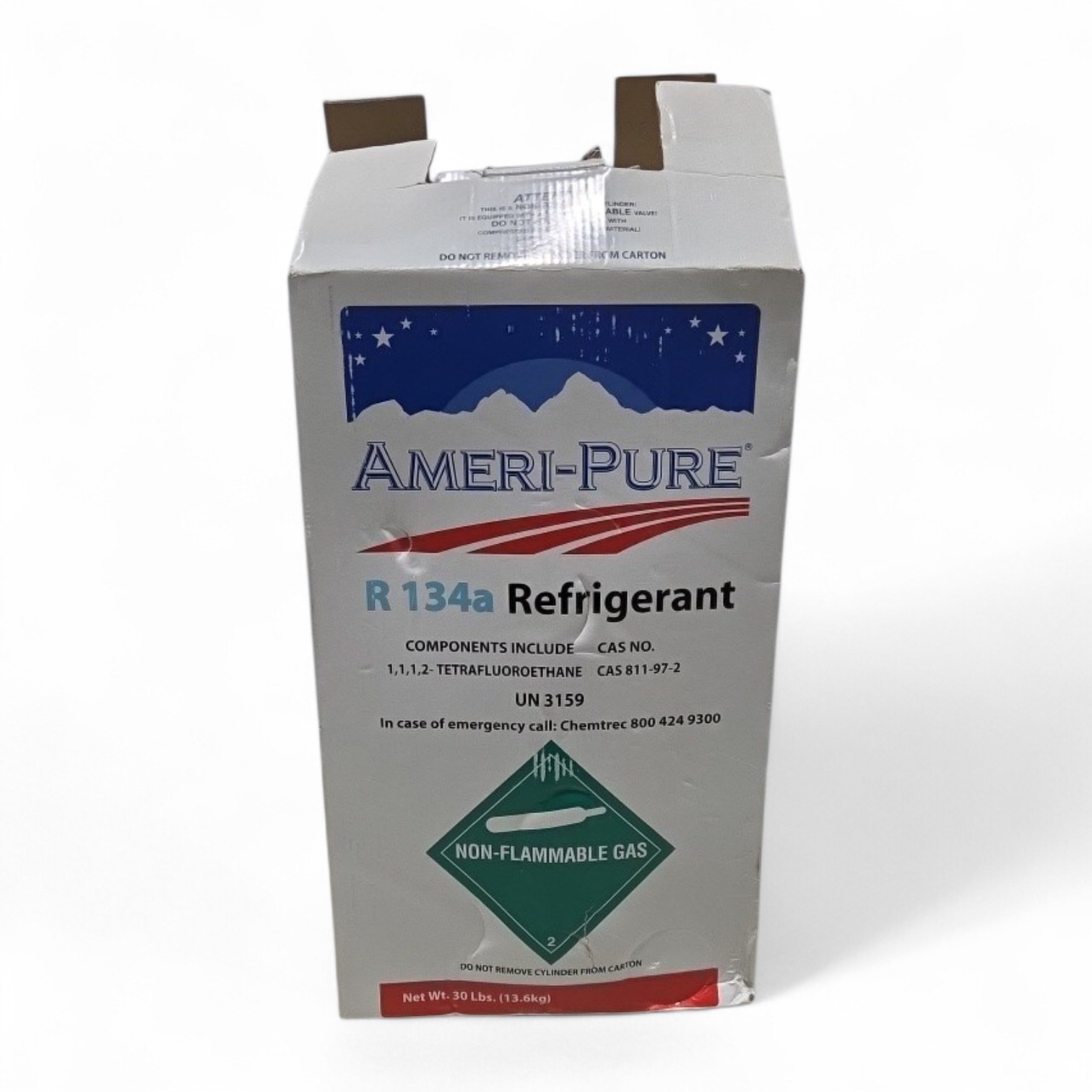 Ameri-Pure R134a Refrigerant 30 lb Cylinder Box