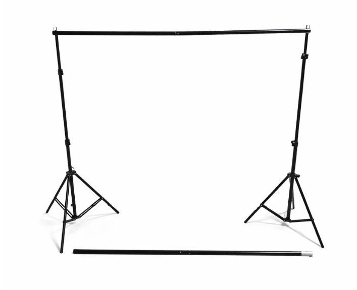 Kshioe Backdrop Stand Kit w 2 Tripod Stands Crossbar Carry Bag Photo Video Background Support