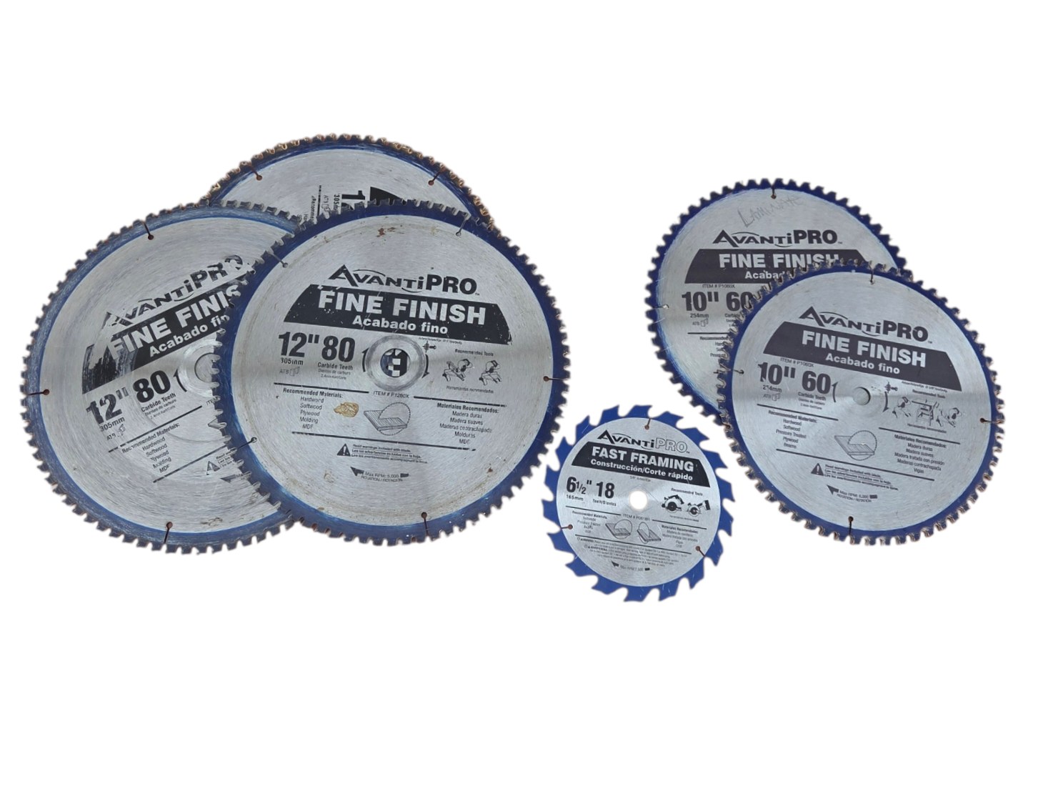Avanti Pro Circular Saw Blade Lot 12, 10 & 6-12 Blades