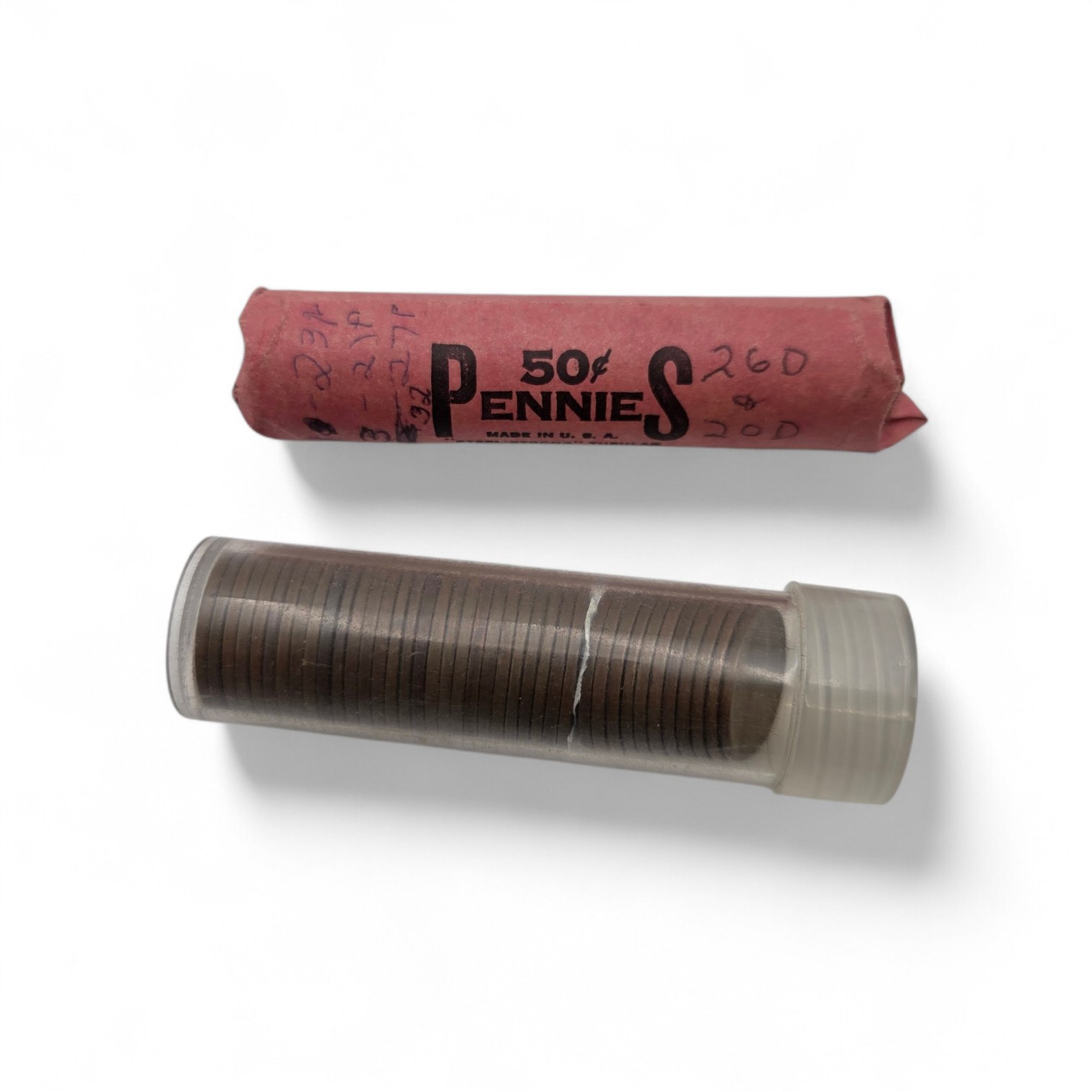Unsearched Penny Roll & Mixed Penny Tube Unknown Dates