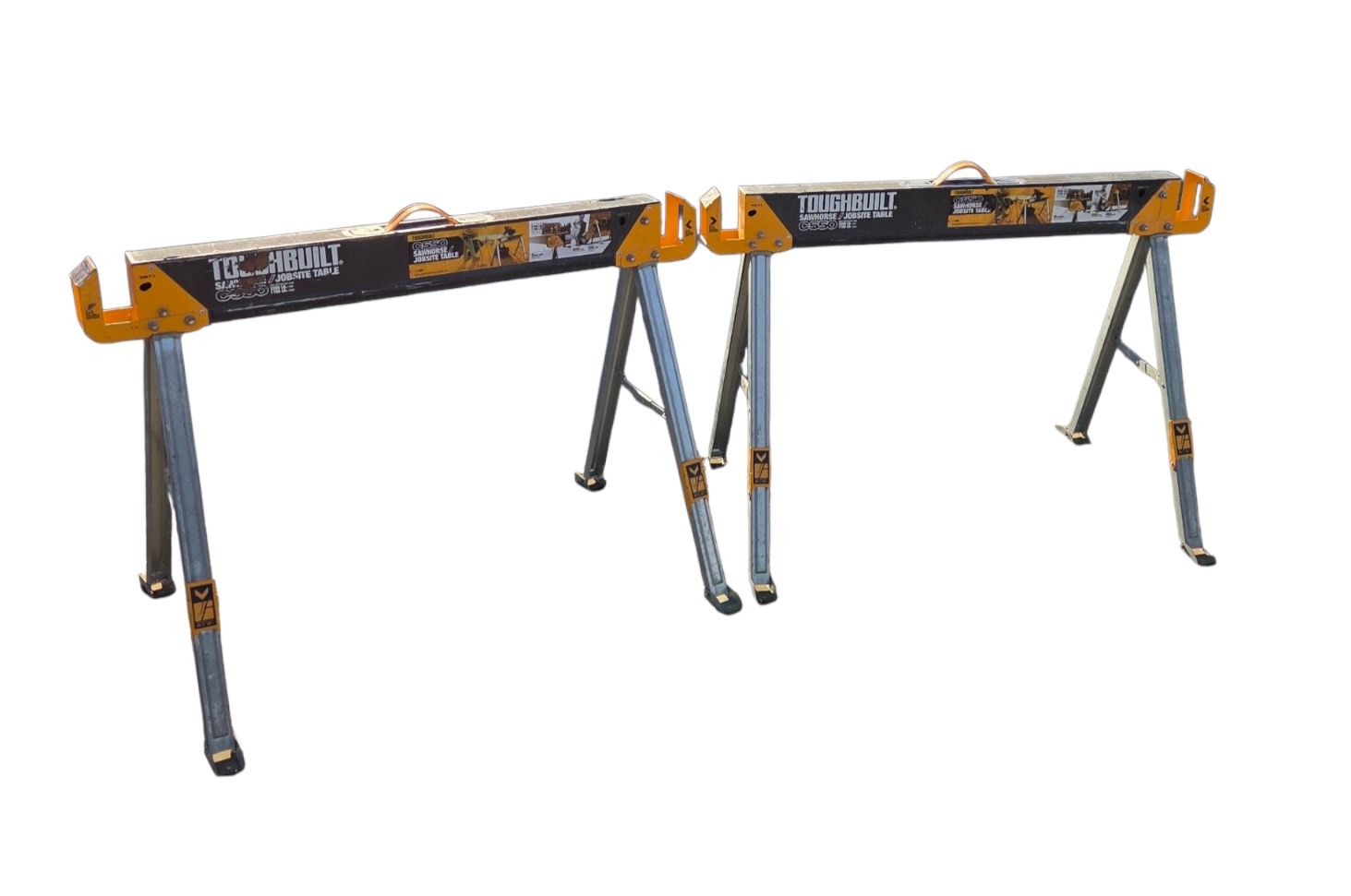 Pair of ToughBuilt Folding Sawhorses  Jobsite Tables
