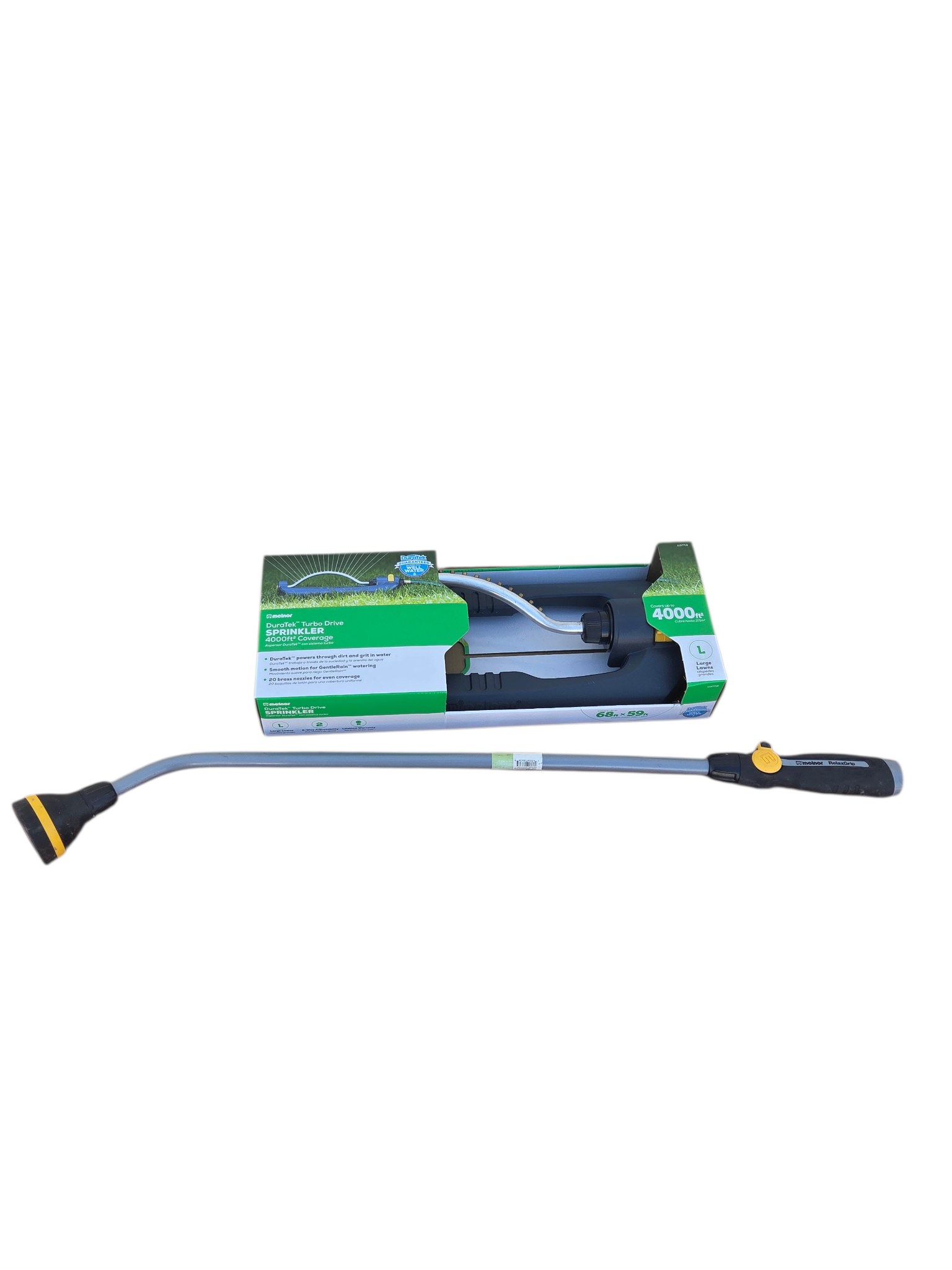 Melnor DuraTek Turbo Drive Sprinkler and RelaxGrip Watering Wand