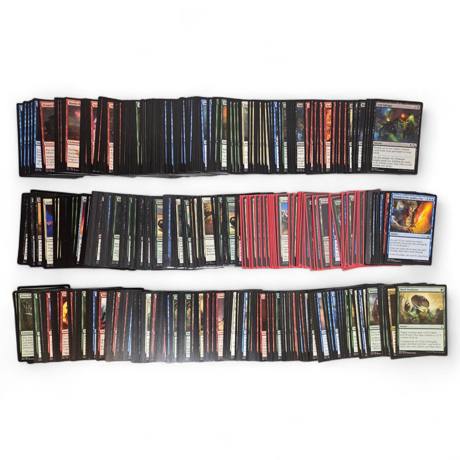 Large Magic The Gathering Card Lot  Sleeved MTG Cards