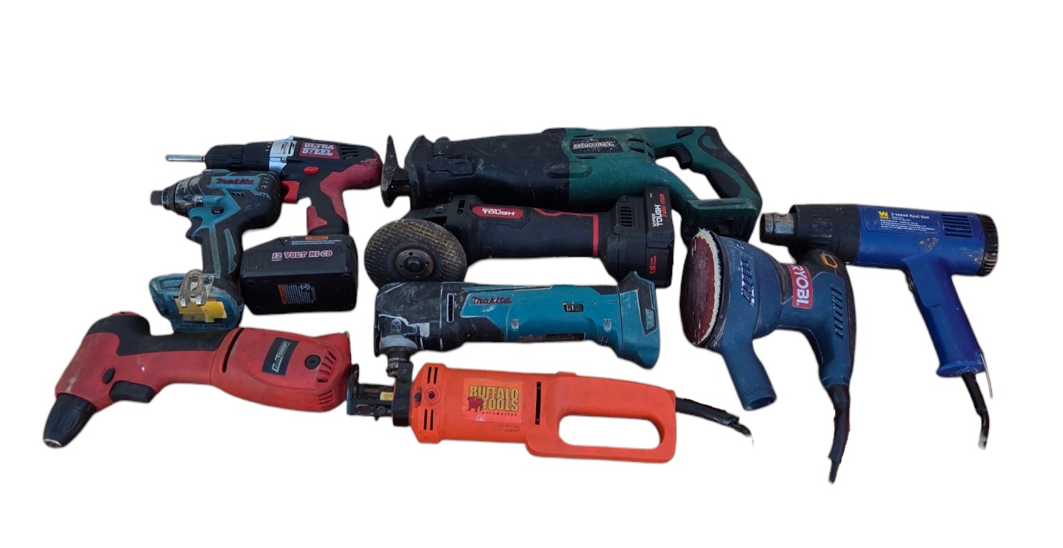 Mixed Power Tool Lot  Makita, Ryobi, Masterforce, Hyper Tough, Buffalo Tools and More