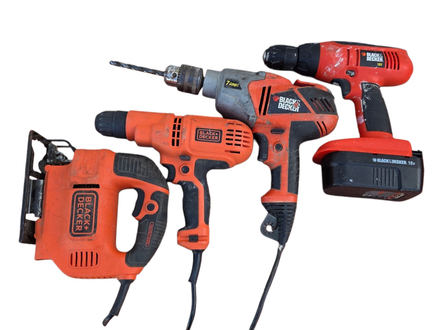 BlackDecker Mixed Power Tool Lot  Drills and Jigsaw