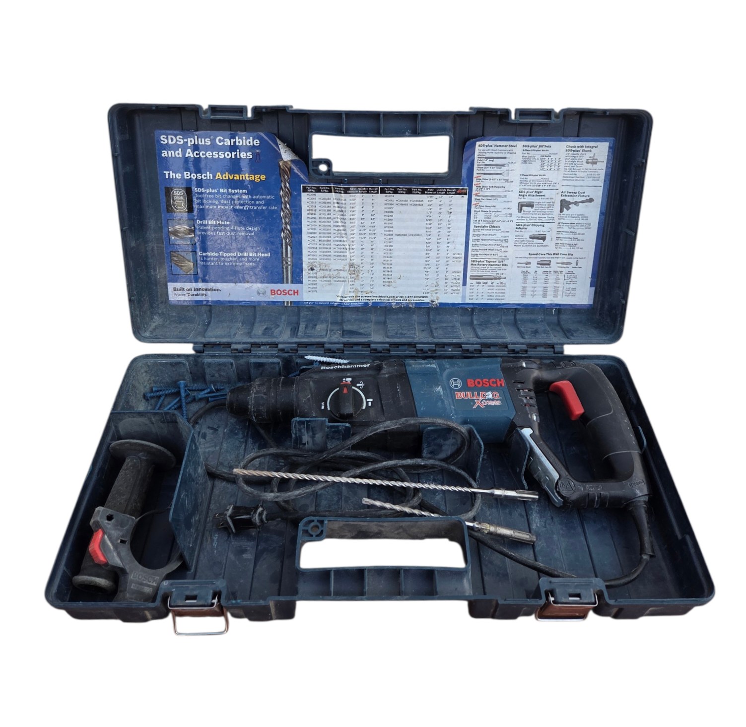 Bosch Bulldog Xtreme SDS-Plus Rotary Hammer Drill with Case and Bits