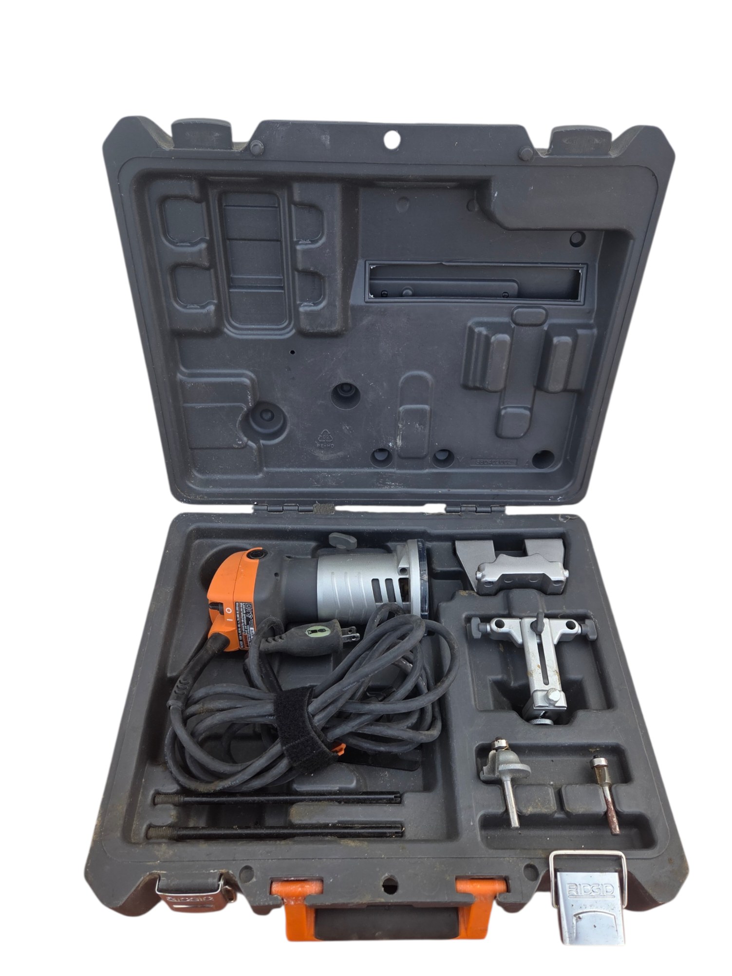 RIDGID R2401 Laminate Trim Router with Case and Accessories