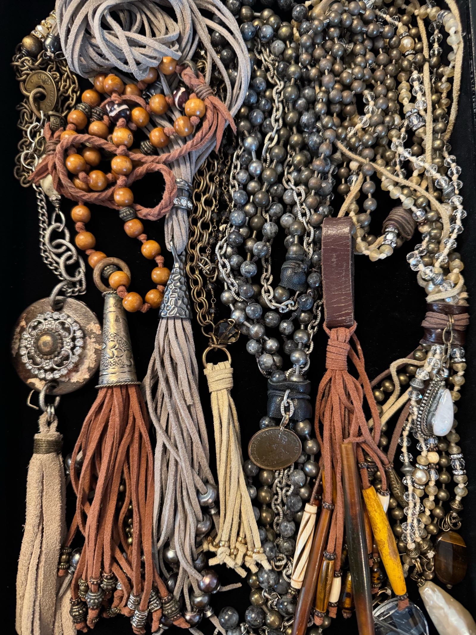 Suede boho necklaces