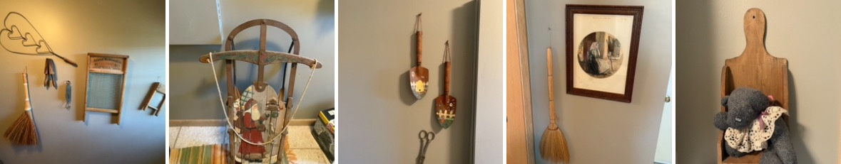 Antique to vintage scissors, fish scale, washboards