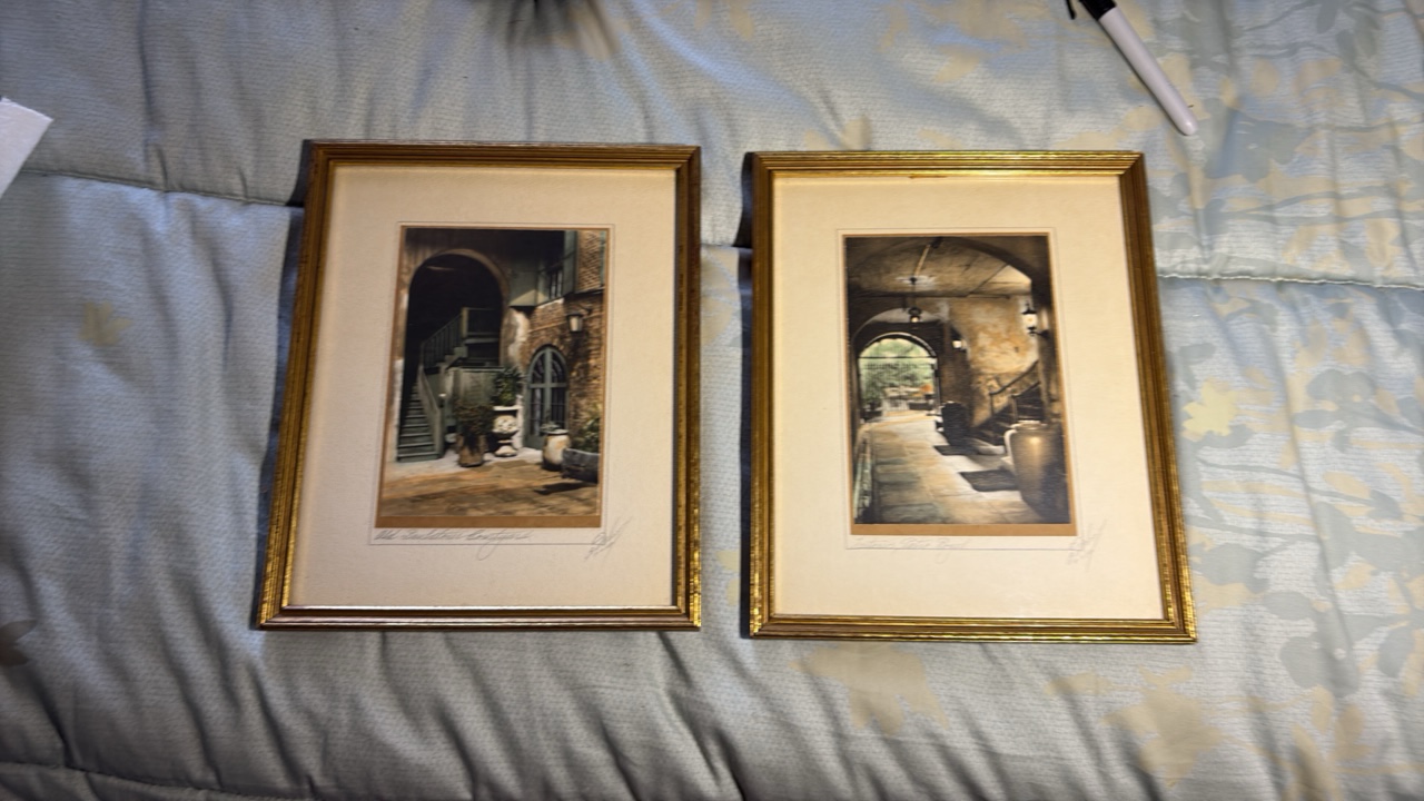(2) Framed New Orleans themed prints 11x 9
