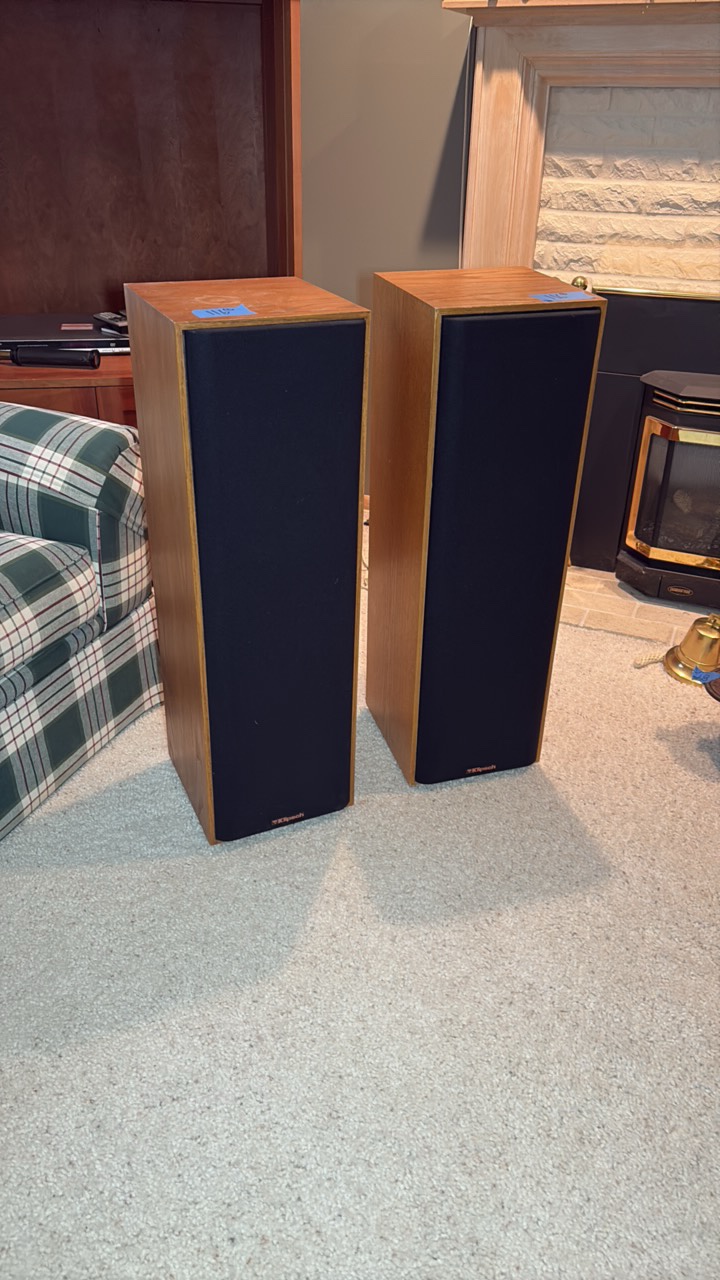 (2) Klipsch floor-standing speakers