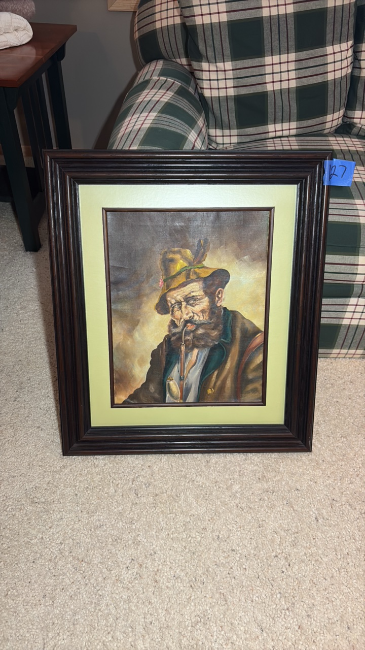 Painting of Bavairan German Man by Artist Claus Meyer