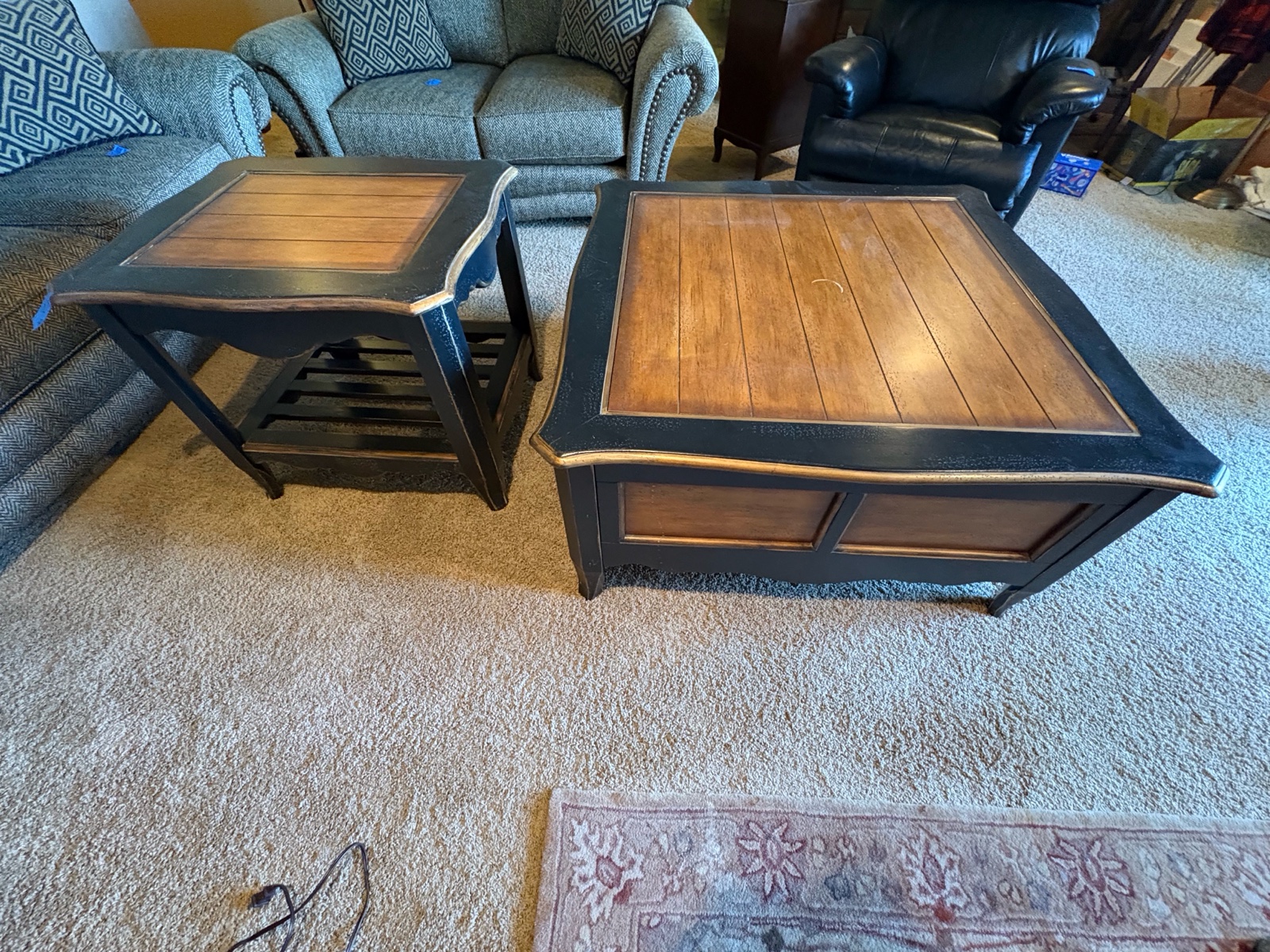 French Country Provencial Coffee table & side table