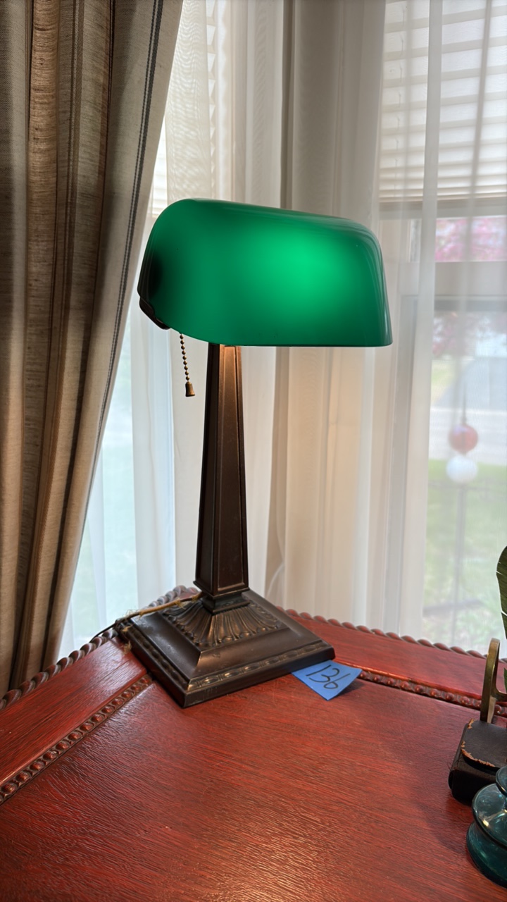 Antique Emeralite desk lamp