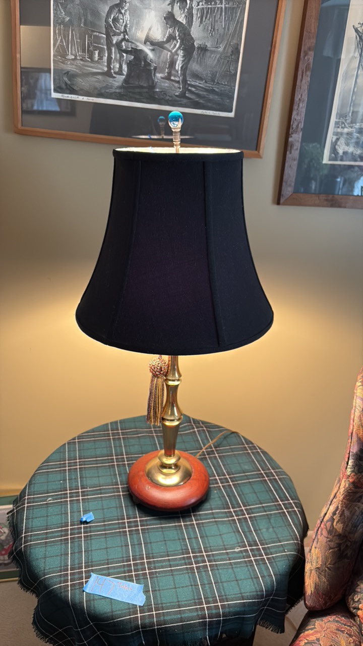 Brass table lamp