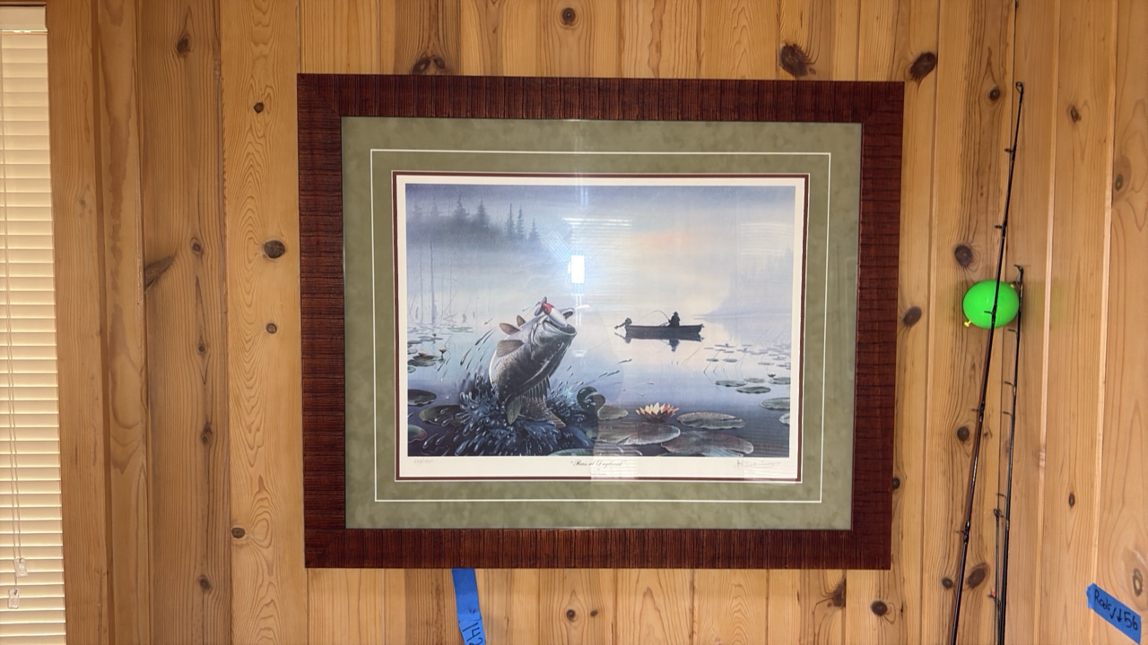 Ltd Ed. Bass at Daybreak by Kouba framed print 36 x 30