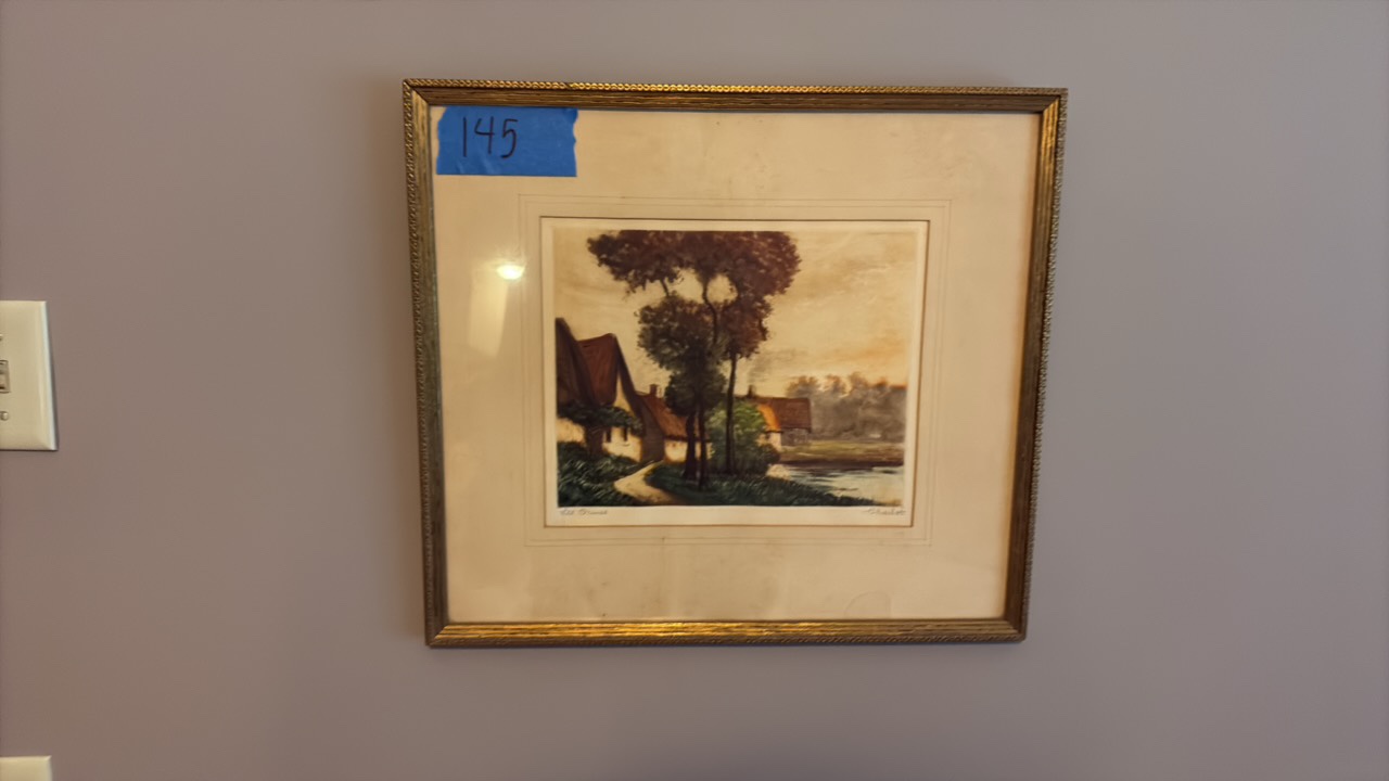 Vintage Original Etching signed Charlot