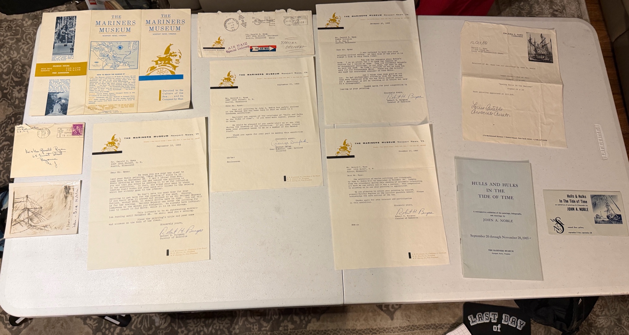 Rare Collection of John Noble Museum letters & Appraisal