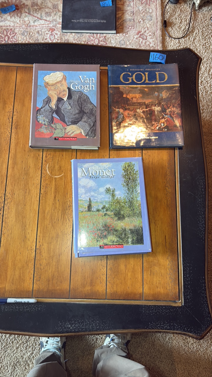 3 books Vincent Van Gogh Claude Money Gold