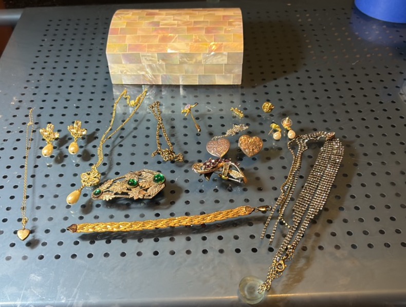 Vintage jewelry with box