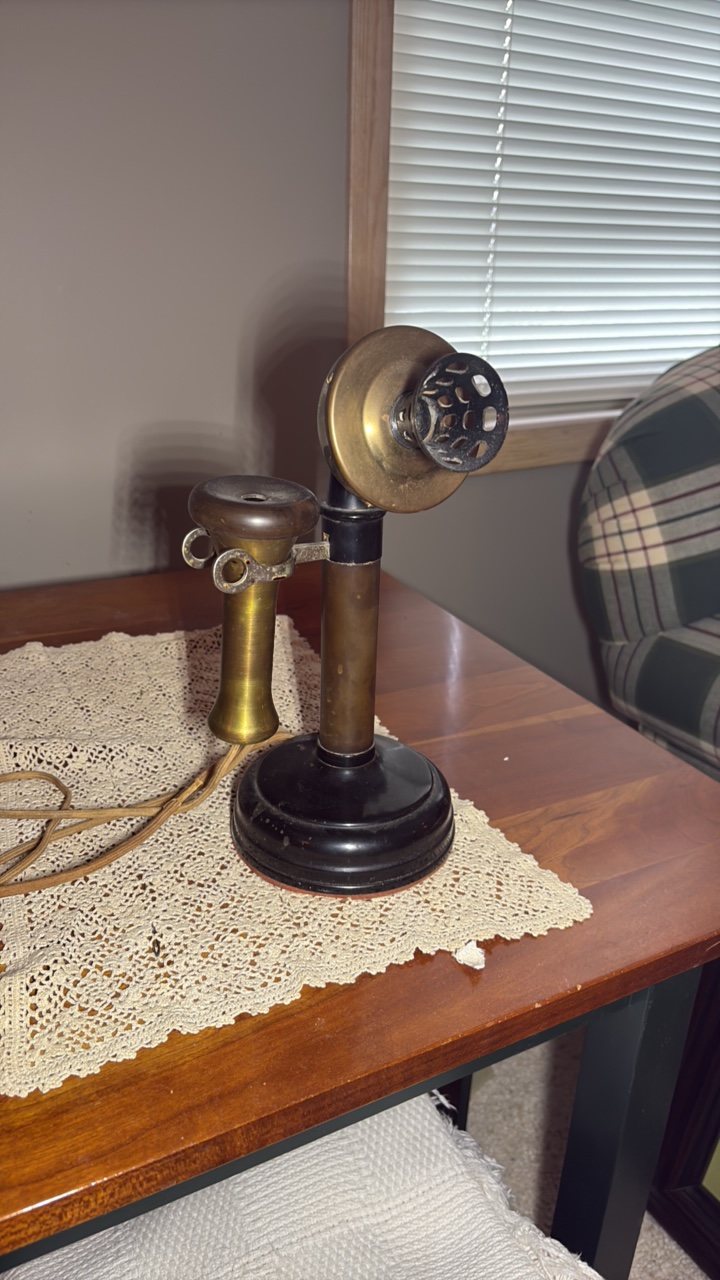 Vintage candle stick desk telephone