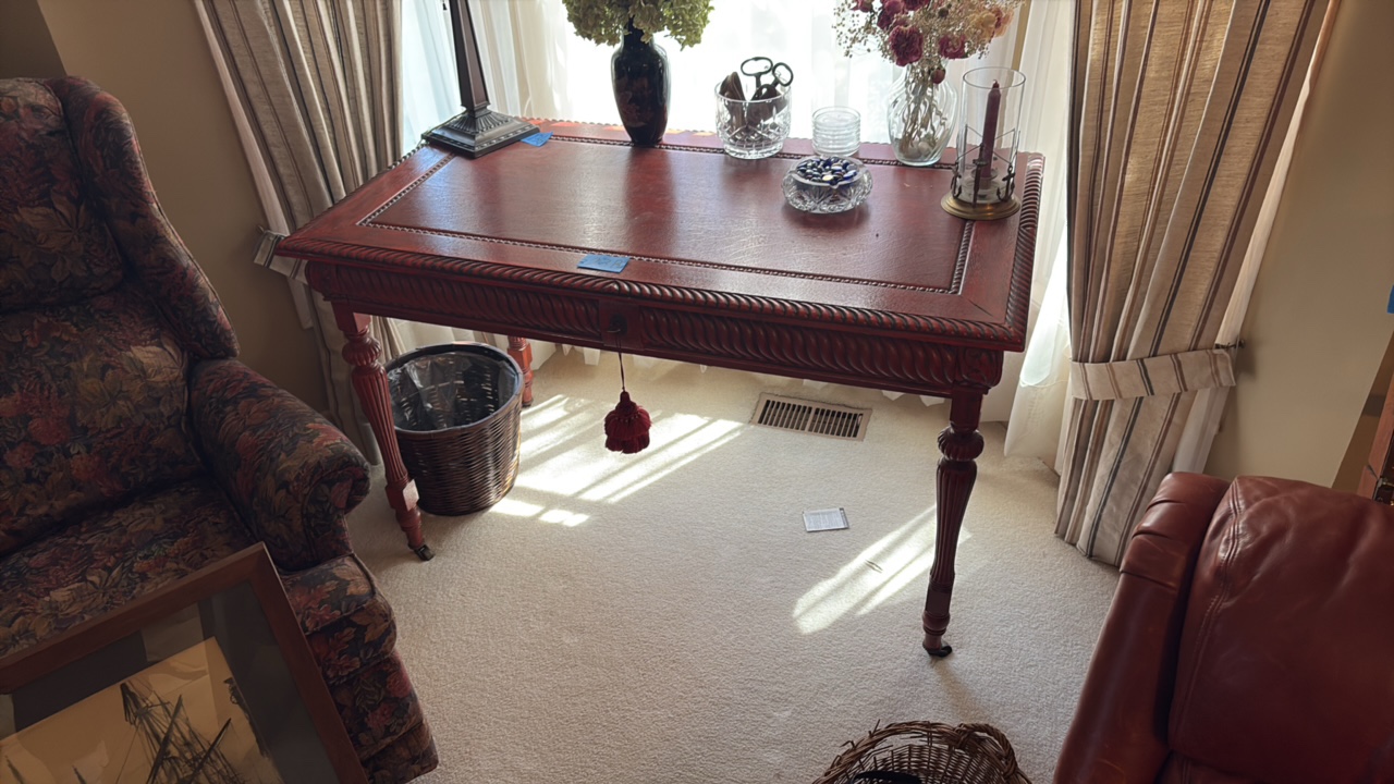 Vintage executive writing desk