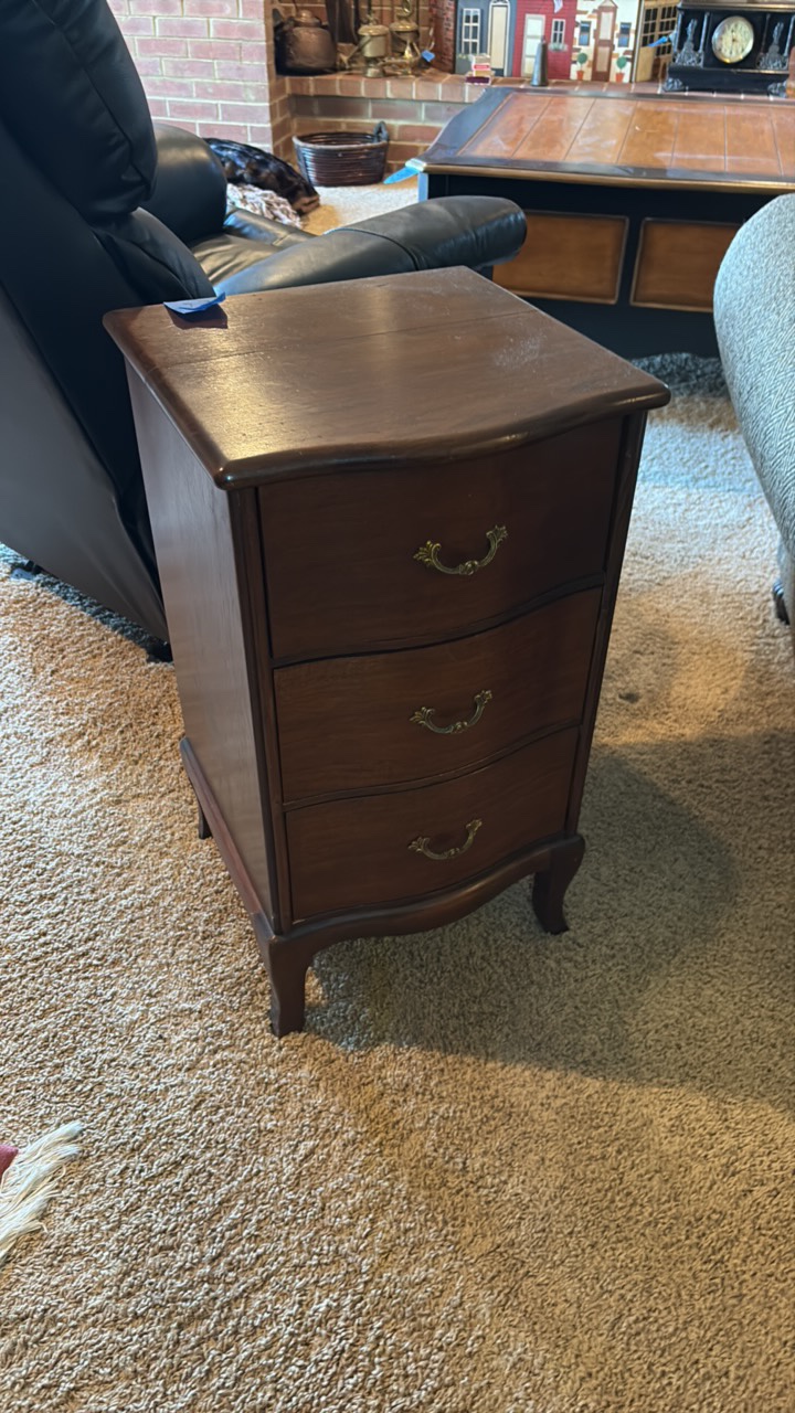 Vintage wooden sewing cabinet