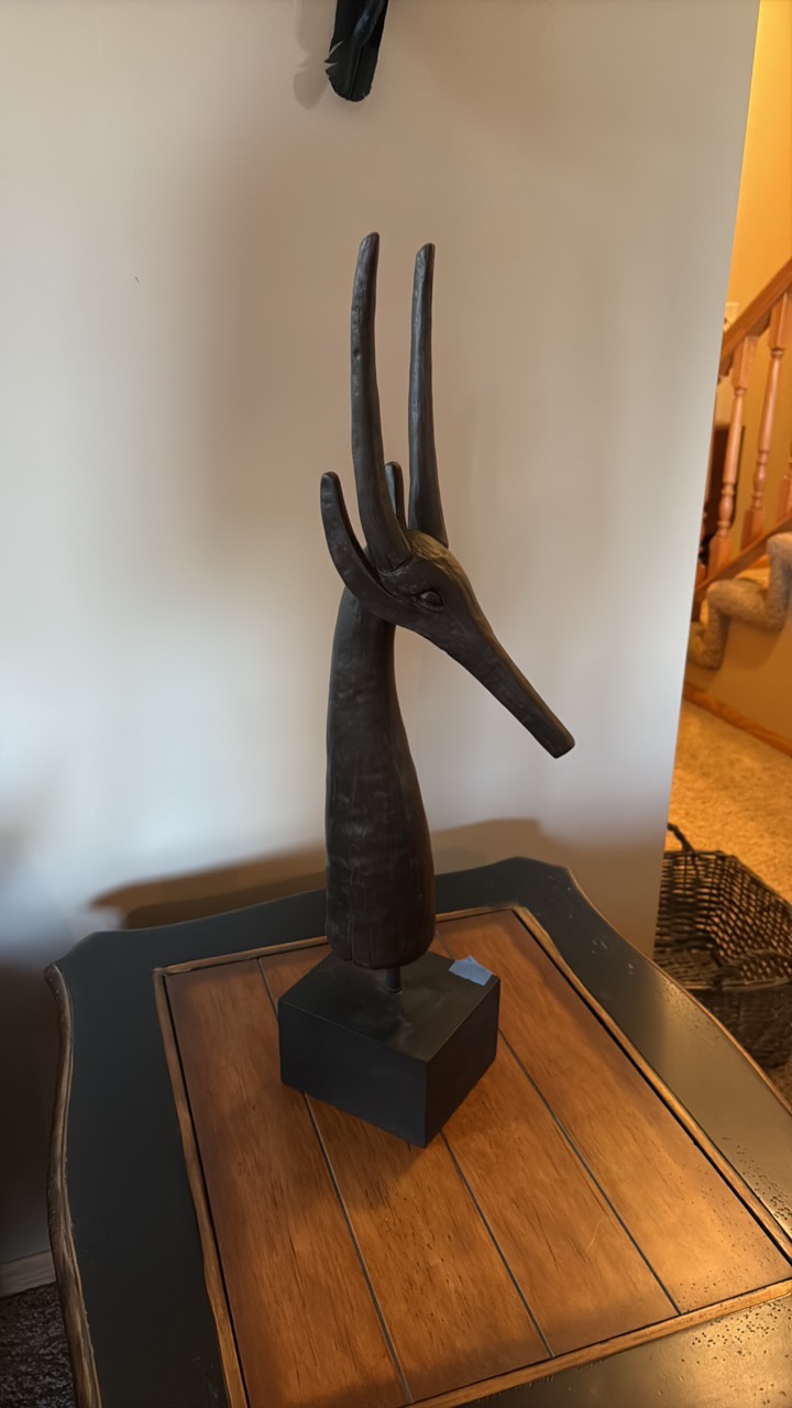 Carved Sculpture likely an AntelopeGazelle