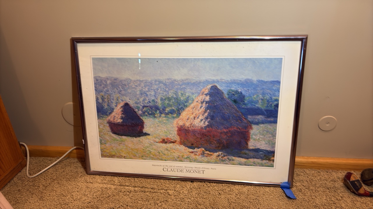 Haystacks by impressionist Monet. 37 x 26