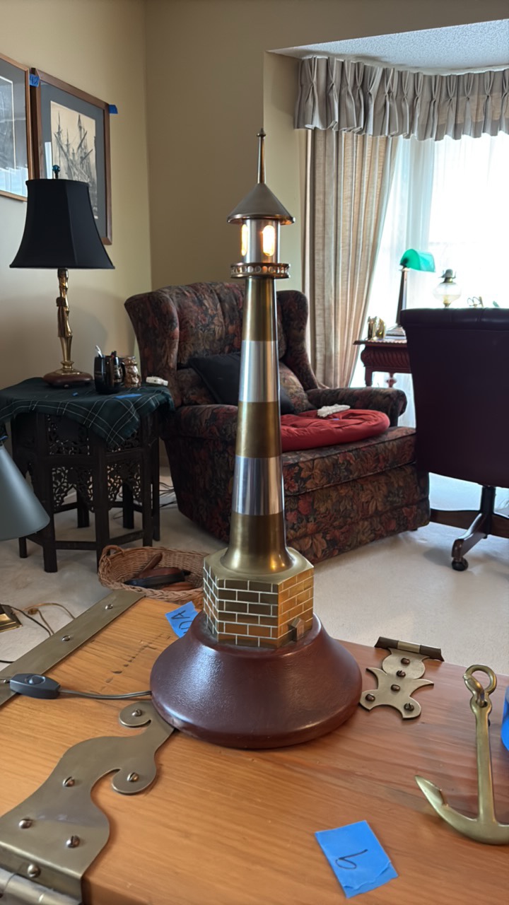 Vintage brass lighthouse Lamp