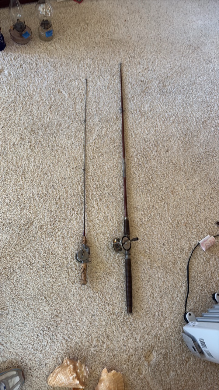 (2) Vintage fishing rods