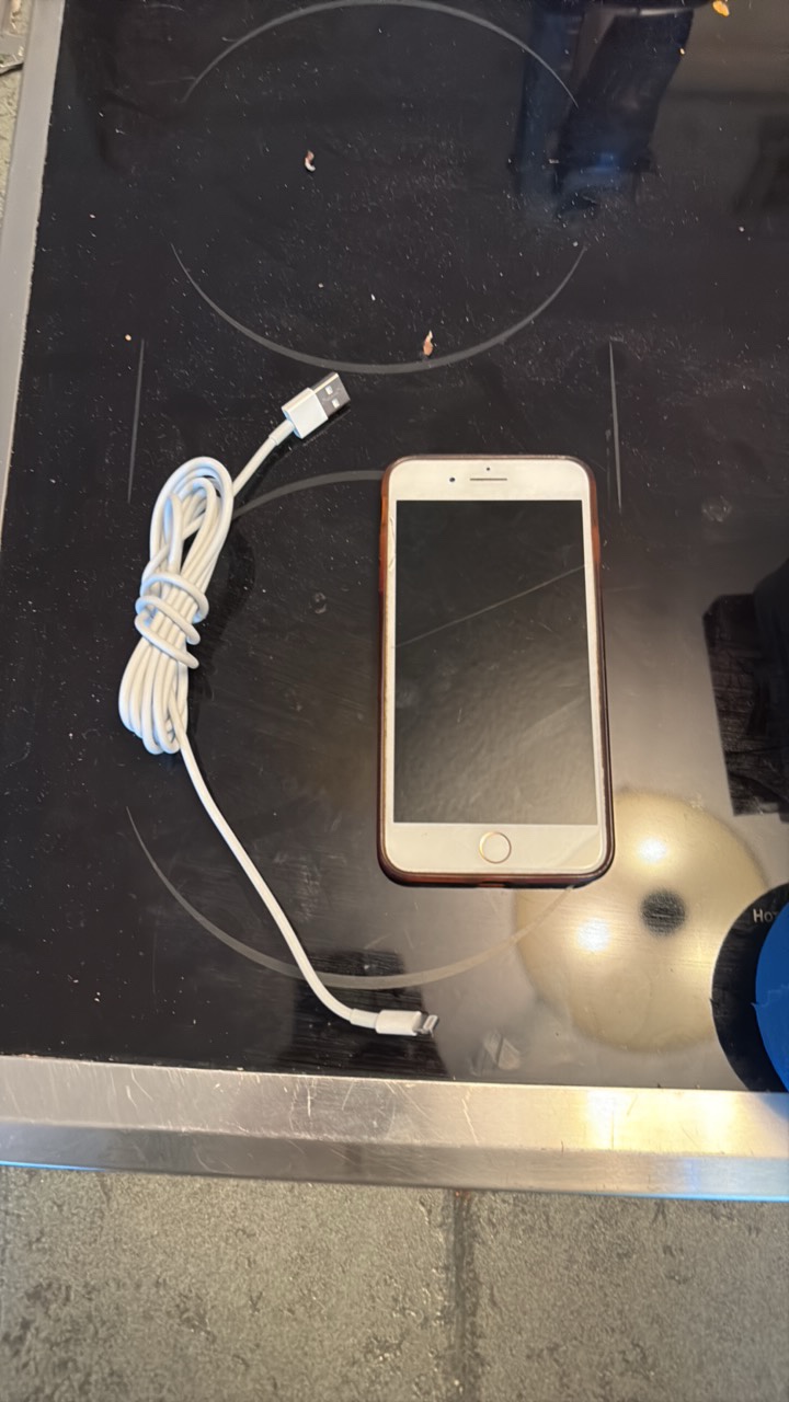 iPhone with cord