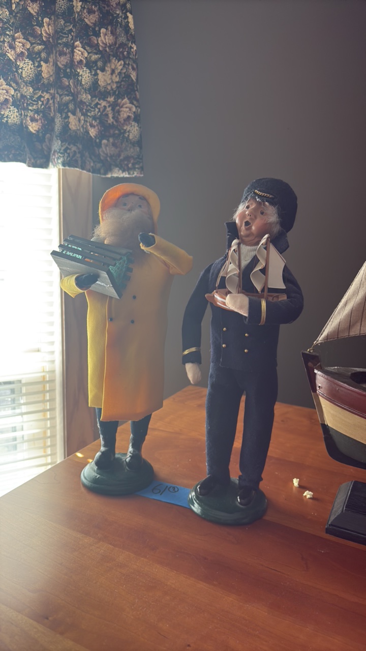 1999 Byers Choice Lobster man and Sea Captain