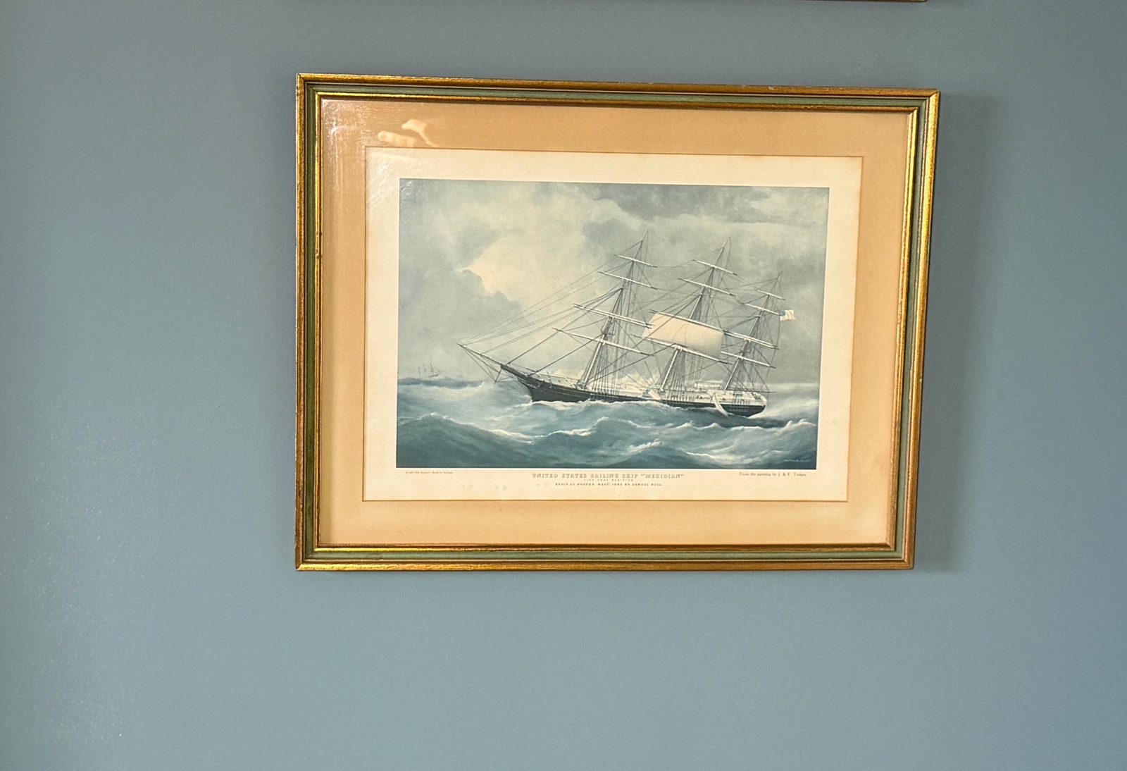 Framed print United States Sailing Ship Meridian&nbsp