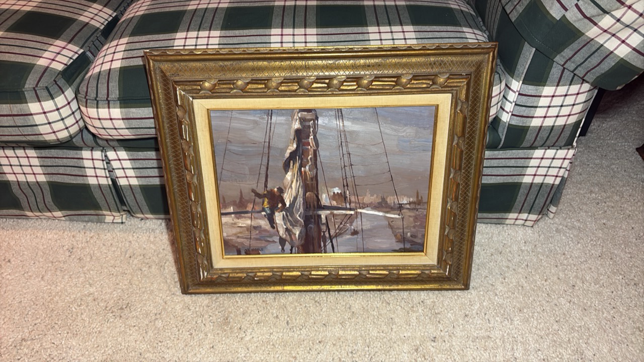 Rare John A Noble oil on canvas painting 24 x 20