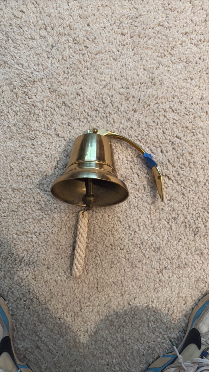 Solid Brass Heavy Bracket Ship Bell.