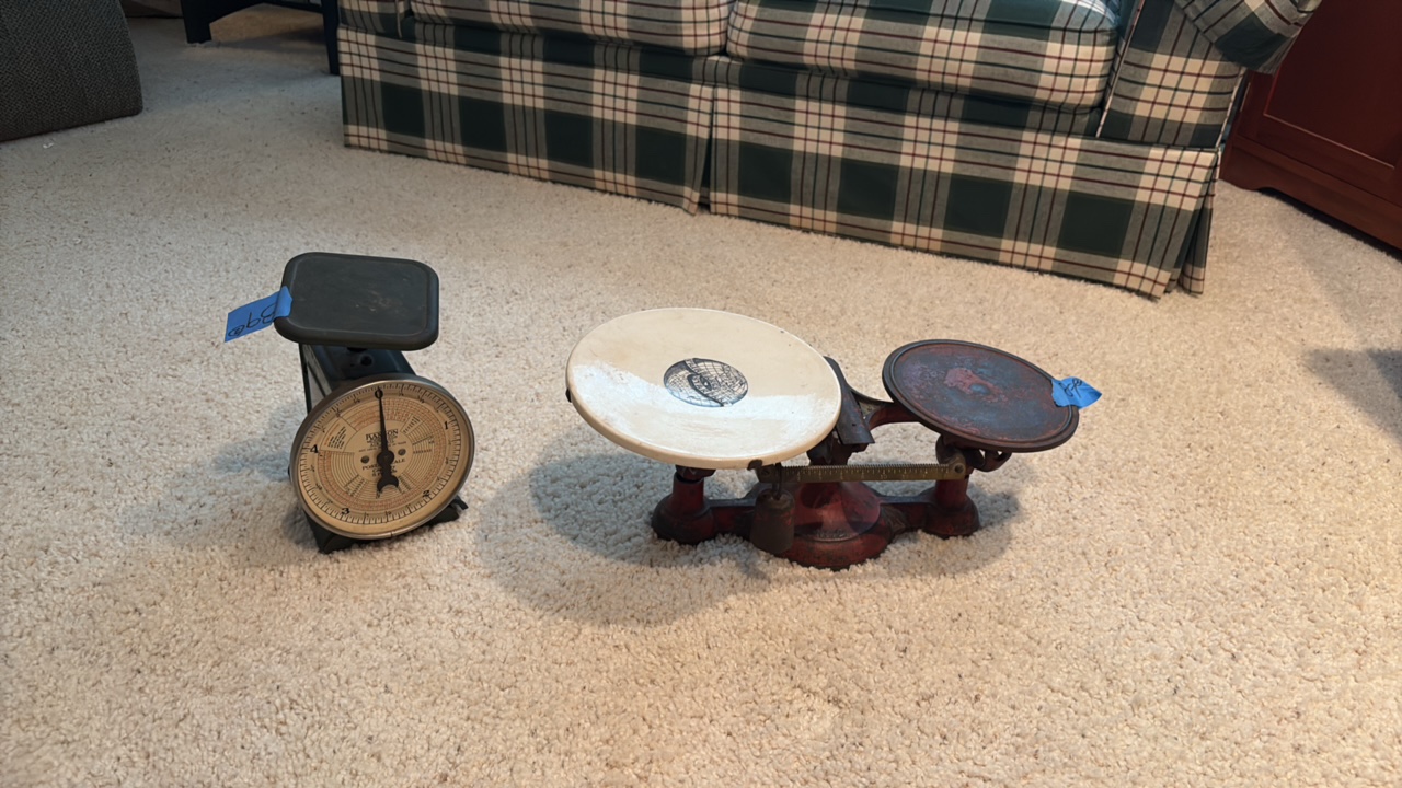 (2) Vintage scales