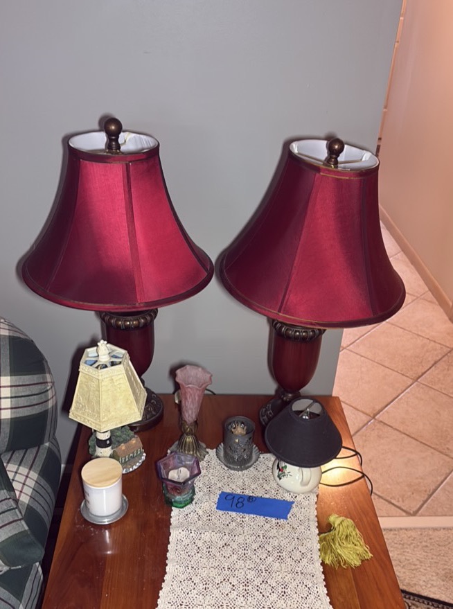 (2) Lamps tin light and more