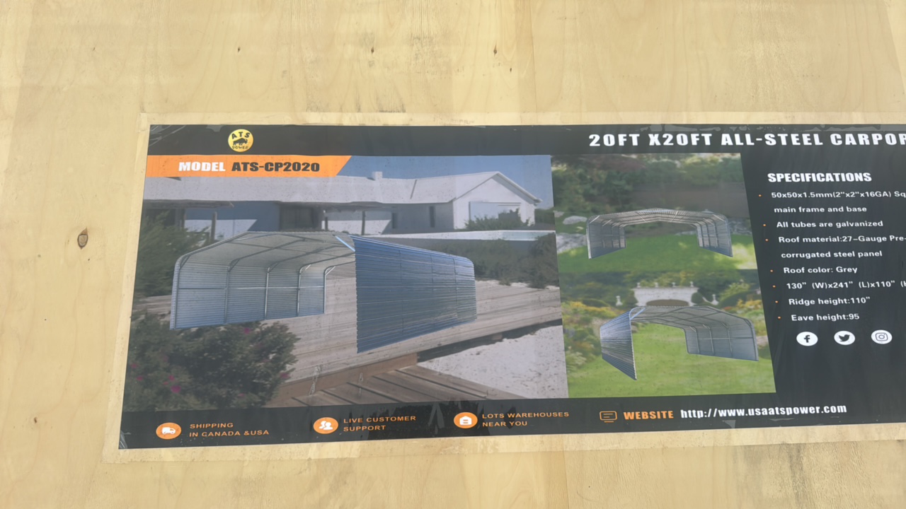 All-Steel Carport atspower 2026 Unused ATS-CP2020F