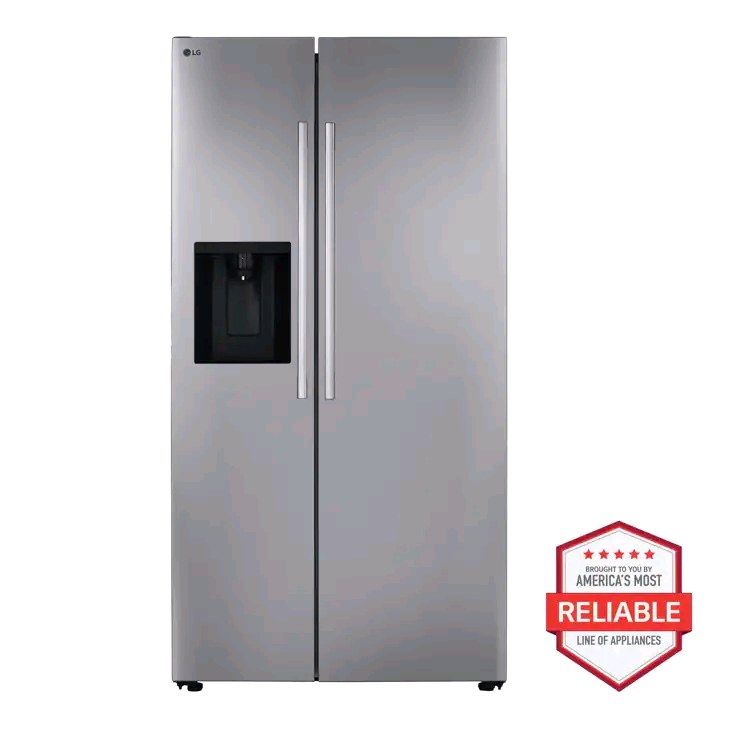 27 cu. ft. Standard-Depth, Side-by-side Refrigerator, with Ice and Water and Bar Handle Design - $1599 MSRP