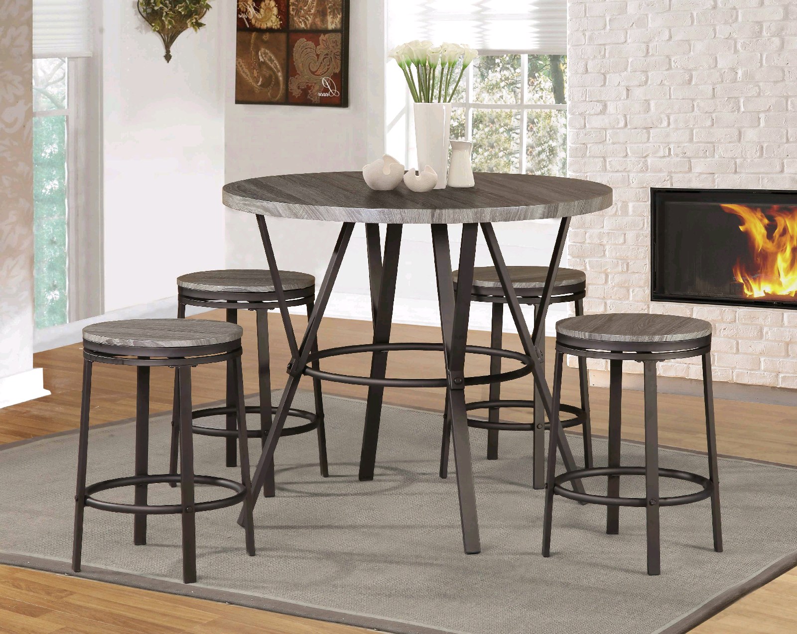 Bundle Milton Counter Height Table and Stools