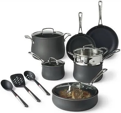 Cuisinart Contour 14-pc. Cookware Set with Tools  Retail $380